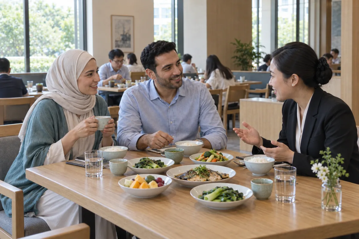 Guests discussing personalised dining arrangements